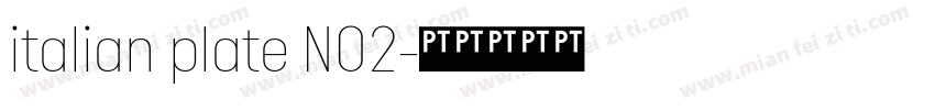italian plate NO2字体转换